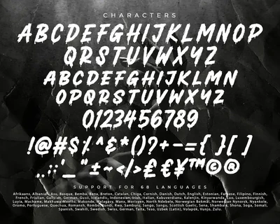 Brush Drops font
