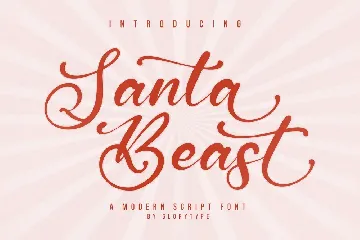 Santa Beast Modern Script Font