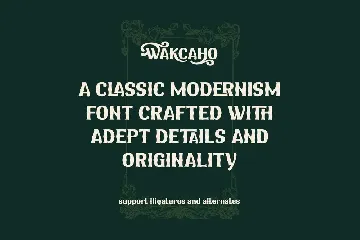 WAKCAHO | Serif Classic Modernism font