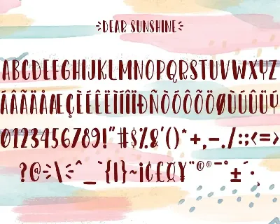 Dear Sunshine font