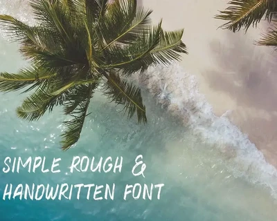 Water Brush Rough Font