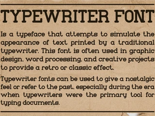 Couvior - Typewriter Font