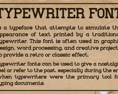 Couvior - Typewriter Font