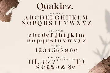 Quakiez - Luxury Modern Serif font