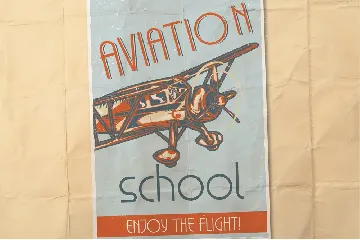 Aeroflow - Vintage Aviation Display font