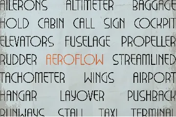 Aeroflow - Vintage Aviation Display font