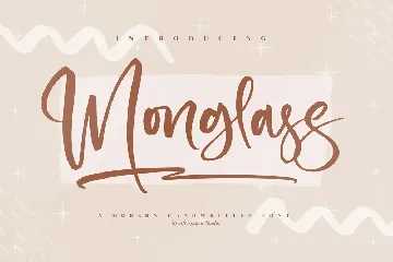 Monglass Modern Handwritten Font