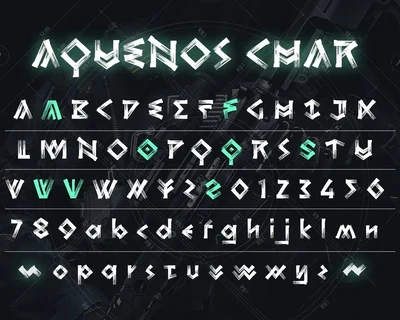 Aquenos - Rough Tribe x Sci-Fi Game Display Font