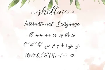 Shelline - Romantic Script font