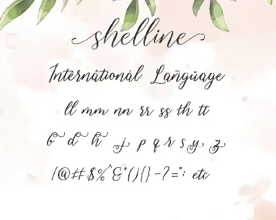 Shelline - Romantic Script font