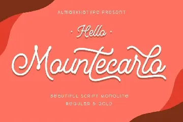 Mountecarlo-Beautiful Monoline font