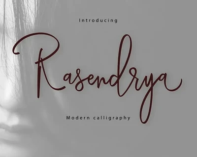 Rasendrya Script font
