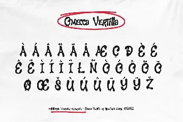 Omecca Vertilla font