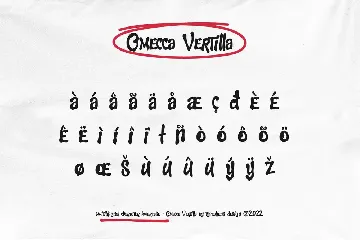 Omecca Vertilla font