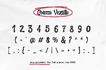 Omecca Vertilla font