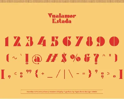 Vualamor Estada font