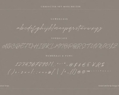 Manchester Signature Script font