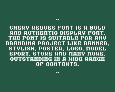 Chery Reques - Grunge Font