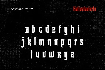 Halivelavierta font