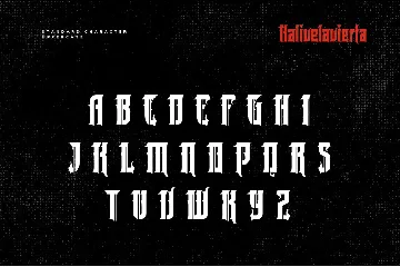 Halivelavierta font