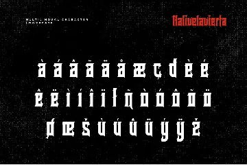 Halivelavierta font