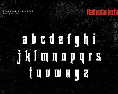 Halivelavierta font