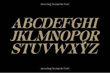 Amazing Scenario font