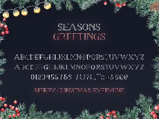 Seasons Greetings Font