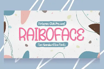 Rainboface font