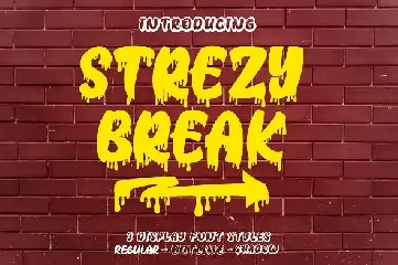 Strezy Break Graffiti font