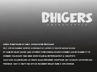 Bhigers - Display Font