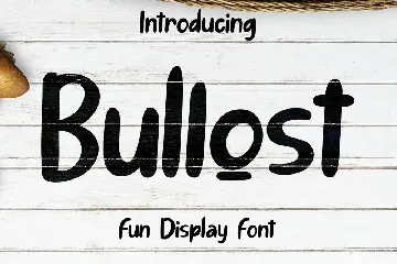 Bullost  Fun Display Font