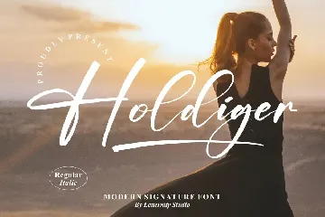 Holdiger Modern Signature Font