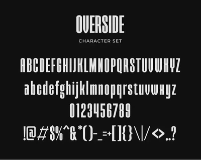 Overside - Modern Condensed Sans font