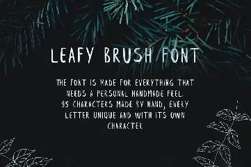 Leafy Brush Font