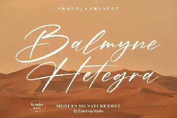 Balmyne Hetegra Modern Signature Font