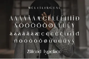 Bilend Modern Ligature Serif Typeface font