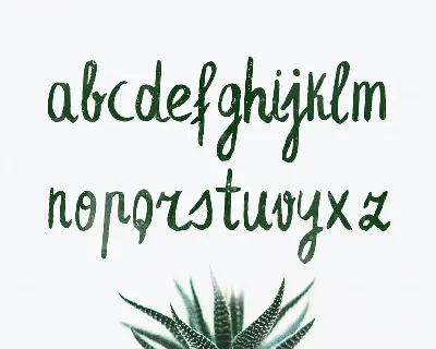 Leafy Extended Brush Font