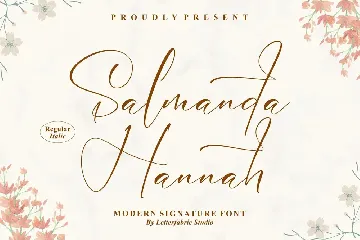 Salmanda Hannah Modern Signature Font