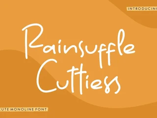 Rainsuffle Cutties Monoline Font