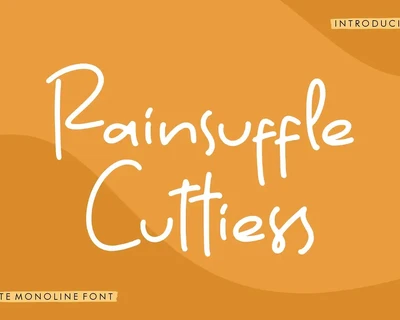 Rainsuffle Cutties Monoline Font