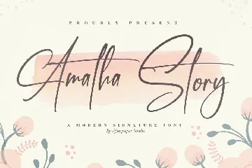 Amatha Story Modern Signature Font