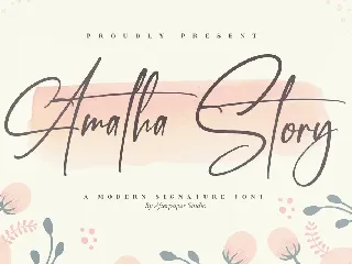 Amatha Story Modern Signature Font
