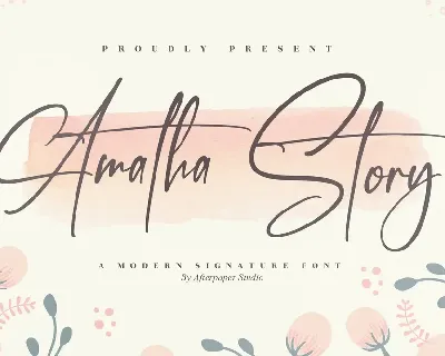 Amatha Story Modern Signature Font