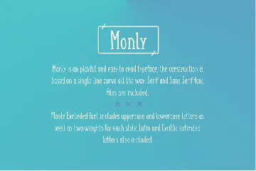 Monly Extended Font