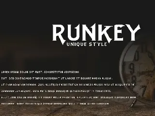 Runkey - Display Font