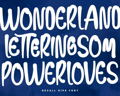Recall Hipe Handmade Display Font