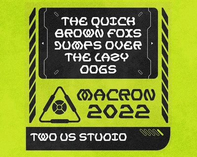 Macron - Cyber Display Typeface font