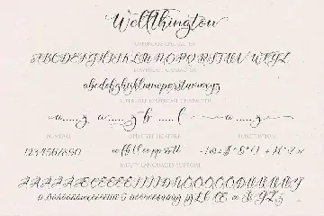 WELLTHINGTON Script font