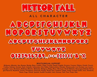 Meteor Fall - Comic Display Font